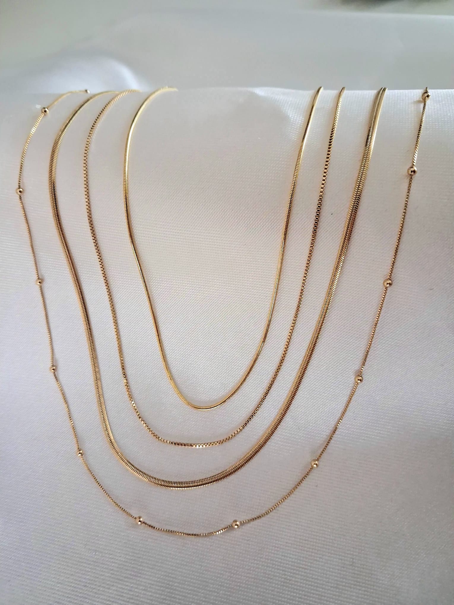 XUPING Kolye - İnce Yılan ve Küp Zincir Karışık